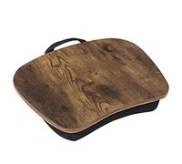 SONGMICS Plateau de lit pour Ordinateur Portable avec poignée, Coussin - 15,7 x 12,6 x 3,1" - Marron Rustique ULLD109B01