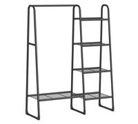 SONGMICS Portant à Vêtement, Penderie à Vêtements, 5 Étagères de Rangement, Structure en Métal, 40 x 101,7 x 153,3 cm, Noir