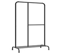 Portant à Vêtements - SONGMICS - Charge 100 kg - Tringle Réglable - Étagère de Rangement - Noir HSR103B01