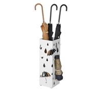 Songmics Porte-parapluie blanc en métal - 15,5 x 15,5 x 49 cm