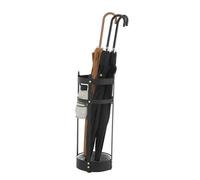 Songmics Porte-parapluie rond en acier noir