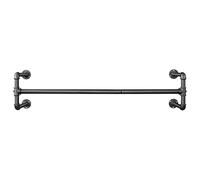 SONGMICS Portemanteaux muraux, Lot de 2, Barres de Suspension pour vêtements, Imitation Tuyau, Style Industriel, 112 x 30 x 29,3 cm, Charge 60 kg, Montage Facile, pour Petit Espace, Noir HSR64BK-02