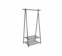 Songmics Portemanteau (valet), avec étagère à chaussures - 2 tablettes, noir