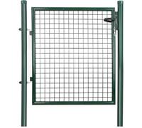 SONGMICS Portillon de Jardin Grillagé, en Acier Galvanisé, Clôture avec Serrure, Porte 90 x 106 cm, Vert