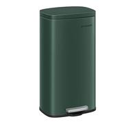 SONGMICS Poubelle Cuisine 30 L, Poubelle Bureau, Fermeture en Douceur, avec Pédale, en Acier, Seau Intérieur, Vert Rétro LTB003C02