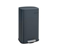 SONGMICS Poubelle Cuisine 30L, Poubelle À PÉdale, avec Couvercle À Fermeture en Douceur, Seau IntÉrieur, en Acier, Gris VerdÂtre