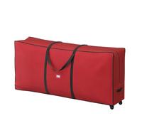 SONGMICS Sac de Rangement avec Roues Diamètre de 40 mm, Sac de Transport, jusqu’à 274 cm, pour Sapin de Noël Démonté, Poignées Réglables en Longueur, Tissu Oxford 600D, Rouge Cerise RXS004R01