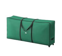SONGMICS Sac de Rangement avec Roues Diamètre de 40 mm, Sac de Transport, jusqu’à 274 cm, pour Sapin de Noël Démonté, Poignées Réglables en Longueur, Tissu Oxford 600D, Vert Forêt RXS004C01