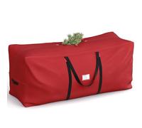 SONGMICS Sac de Rangement pour Sapin de Noël Artificiel, Housse de Protection pour Arbre jusqu'à 270 cm, Tissu Oxford 600D, Imperméable, Anti-poussière, Pliable, avec Poignées, Rouge RXS003R01