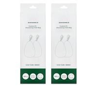 SONGMICS Sacs Poubelles Résistants, Sacs Poubelles à Liens Coulissants pour Poubelles de Cuisine 15 à 20L, Pré-séparés, Code du Sac 020A01, 2 Rouleaux, 80 Pièces, Blanc KRB020A02