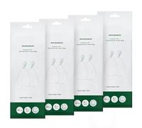 SONGMICS Sacs Poubelles Résistants, Sacs Poubelles à Liens Coulissants pour Poubelles de Cuisine 30 L, Pré-séparés, Code du Sac 30A, 4 Rouleaux, 180 Pièces, Blanc KRB030A04