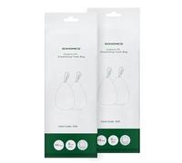 SONGMICS Sacs Poubelles Résistants, Sacs Poubelles à Liens Coulissants pour Poubelles de Cuisine 30L, Pré-séparés, Code du Sac 30A, 2 Rouleaux, 90 Pièces, Blanc KRB30A02
