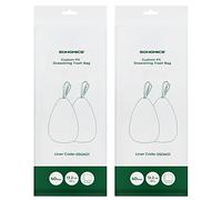 SONGMICS Sacs Poubelles Résistants, Sacs Poubelles à Liens Coulissants pour Poubelles de Cuisine 50L, Pré-séparés, Code du Sac 050A01, 3 Rouleaux, 120 Pièces, Blanc KRB050A03