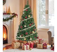 SONGMICS Sapin de Noël Artificiel, Sapin de 150 cm, Branches en PVC, avec Support en Métal, Montage Rapide, Vert LAT001CZ01