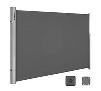 SONGMICS Store latéral extractible, Brise-Vue, 160 x 300 cm (H x L) | Tissus en Polyester 220 g, Pare-Soleil, Certifié par TÜV SÜD, Gris, Collection SHELD GSA160G