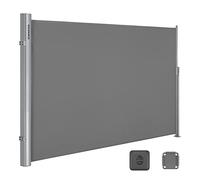SONGMICS Store latéral extractible, Brise-Vue, 180 x 400 cm (H x L) | Tissus en Polyester 280 g, Pare-Soleil, Certifié par TÜV SÜD, Gris, Collection SHELD GSA184G03