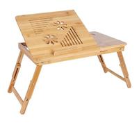 SONGMICS Table de lit pliable en bambou pour PC portable inclinable 55 x 35 x 29 cm LLD002