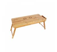 Songmics table d'ordinateur portable en bambou, ventilation, tiroir, largeur 89 cm