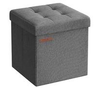 SONGMICS Tabouret de Rangement, Petit Pouf Pliable, 30 x 30 cm