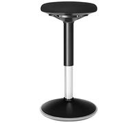 SONGMICS Tabouret dynamique, Tabouret assis debout, Siège de travail rotatif à 360°, ergonomique, hauteur réglable 56-81 cm, montage facile, Noir OSC05BK