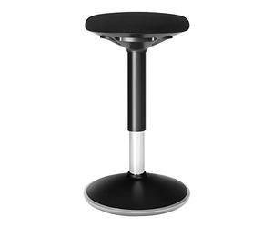 SONGMICS Tabouret Dynamique, Tabouret Assis Debout, Siège de Travail Rotatif à 360°, Ergonomique, Hauteur réglable 50-65 cm, Montage Simple, Noir OSC04BK