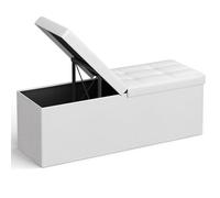SONGMICS LSF75WT Tabouret Pliable en Cuir synthétique Charge Max. 300 kg