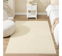 SONGMICS Tapis Décoratif, 120 x 170 cm, Tapis de Salon, Antidérapant, Décoration Intérieure, pour Salon, Chambre, Lavable en Machine, Style Moderne, Beige Cappuccino TAR012LZ02