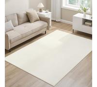 SONGMICS Tapis Décoratif, 160 x 230 cm, Tapis de Salon, Antidérapant, Décoration Intérieure, pour Salon, Chambre, Lavable en Machine, Style Moderne, Blanc Crème TAR013WZ02