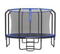 Songmics-Trampoline Extérieur Enfant Ø 366 Cm, Filet De Protection Externe, Coussins De Sécurité, Échelle, Poteau Droit De 180 Cm De Haut, Cadre En Acier