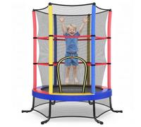 SONGMICS Trampoline pour Enfants, Diamètre 174 cm, avec Filets de Protection, Coussins de Sécurité, Mini Trampoline Fitness, Cadre en Acier, pour Intérieur, Extérieur, Jardin