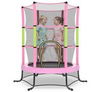 SONGMICS Trampoline pour Enfants, Diamètre 174 cm, avec Filets de Protection, Coussins de Sécurité, Mini Trampoline Fitness, Cadre en Acier, pour Intérieur, Extérieur, Jardin