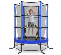SONGMICS Trampoline pour Enfants, Diamètre 174 cm, avec Filets de Protection, Coussins de Sécurité, Mini Trampoline Fitness, Cadre en Acier, pour Intérieur, Extérieur, Jardin