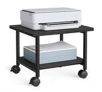Songmics Under Desk support d'imprimante et Housse de machine chariot avec étagère Rack de stockage Heavy Duty pour Office Home Noir Uops02b
