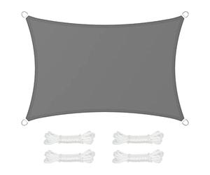 SONGMICS Voile d'ombrage 2 x 3 m, imperméable avec Une Colonne d'eau de 665 mm, Protection Solaire en Polyester résistant aux déchirures, Protection UV 93%, terrasse, Jardin, Balcon, rectangulaire