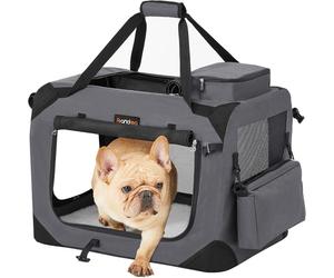 SONGMICSHOME FEANDREA Sac de transport pliable pour chien, 60 x 42 x 42 cm - Gris