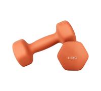 SONGMICSHOME Lot de 2 haltères courts hexagonaux, entraînement de fitness et de musculation, orange
