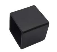 SONGMIky 1/2/3/5 Pièces Carré Noir PVC en Caoutchouc Souple Tuyau Manchon Tube Cap Table Chaise Coussin De Pied Housse Protection(35x35mm(2pcs))