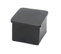 SONGMIky 4/8/12/16 Pièces Carré en Caoutchouc Chaise Jambière Meubles LegTable Bouchon D'extrémité PVC Silencieux Anti-dérapant Protection De Sol Capuchon Pied(Black-22x22mm,4 Pcs)