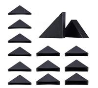 SONGMIky 60Pcs Triangle Corner Protector 6 Sizes Plastic Glass Table Shelf Guards Black Mirror Covers Baby Proofing Edge