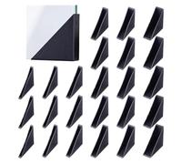 SONGMIky 60Pcs Triangle Corner Protector 6 Sizes Plastic Glass Table Shelf Guards Black Mirror Covers Proofing Edge
