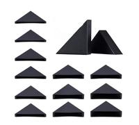 SONGMIky 60Pcs Triangle Corner Protector 6 Sizes Plastic Glass Table Shelf Guards Black Mirror Covers Baby Making Kit