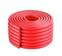 SONGMIky Coussin De Collision en Mousse 2M, Bande Protection for Meubles, d'angle Bureau, Bord Table Sécurité(Red)