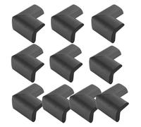 SONGMIky Lot de 10 Protections d'angle for Bébé en Mousse NBR Souple, Bords Renforcés Et, avec Bandes Adhésives(Black)