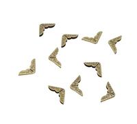 SONGMIky Lot de 2/10/20/100 Protections Bord Métalliques for Carnet, Finition Bronze, avec Élastiques for Agenda(Bronze Corner 10pcs)