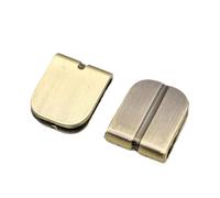 SONGMIky Lot de 2/10/20/100 Protections Bord Métalliques for Carnet, Finition Bronze, avec Élastiques for Agenda(Edge Bronze 2pcs)