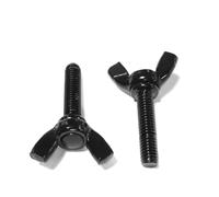 SONGMIky Lot de 2, 5 ou 10 vis Papillon Noires en Acier Inoxydable M4, M5, M6, M8(40mm,M8 (2Pcs))