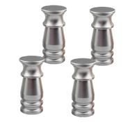 Songnim Lot de 4 Pieds de Meubles en métal de Remplacement for canapé, Table, Chaise, Bureau, Armoire de Cuisine, capacité de Charge: 500kg(Silver,10cm/3.9in)
