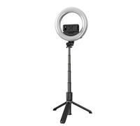 SONGR Perche Selfie Bluetooth Selfie Stick Trépied à obturateur à Distance Portable Pliable avec lumière de caméra à Anneau LED de 5 Pouces pour Android iOS