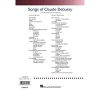 Songs Of Claude Debussy Volume I High Voice
