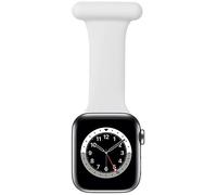 Songsier Compatible avec Bracelet Apple Watch 38/40/41mm, 42/44/45/46/49mm, Contrôle des infections Pin Fob pour les infirmières sages-femmes médecins (blanc, 42mm(Series 3)/44mm/45mm/46mm/49mm)